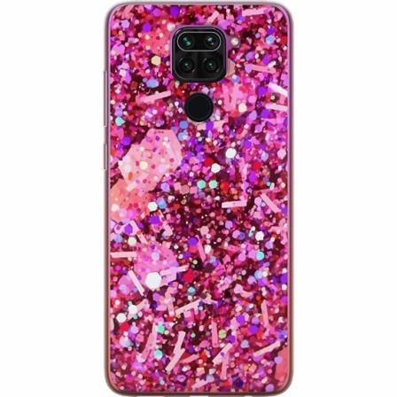Xiaomi Redmi Note 9 Genomskinligt Skal Glitter