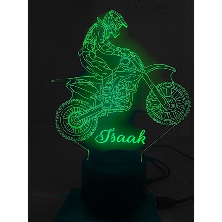 Smutscykellampa 3D Illusion Nattljus, Fjärrkontrollbord