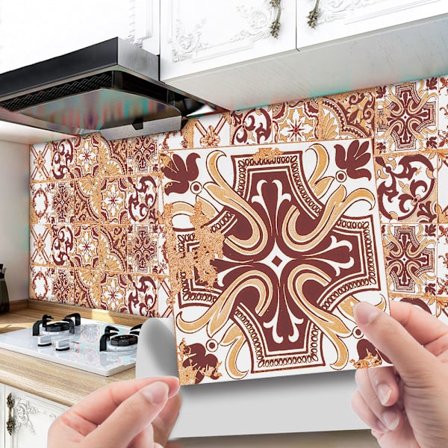 Imitation Vintage Farverige Fliser Flise Klistermærke Hjem Dekoration DIY