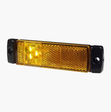 Sidomarkering med orange positionsljus och reflex 130 x 32 mm - Biltema