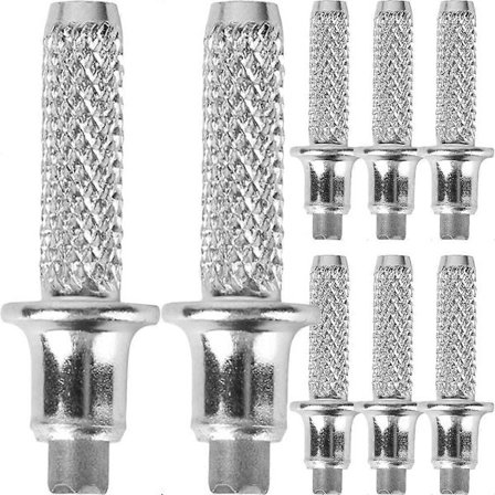 8 stk. stokkespids i wolframstål, vandrestavspids, vandrestokfod