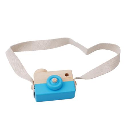 Barn Söt Mini Trä Kamera Fotografi Dekoration Baby Leksak Blue