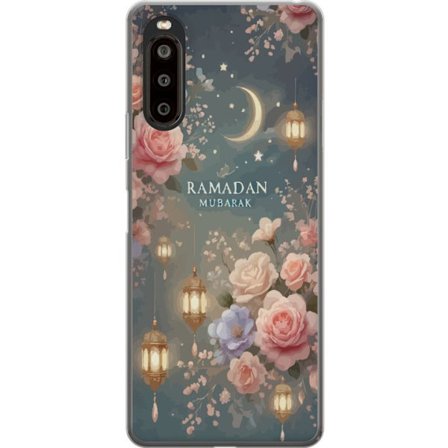 Kompatibelt Mobildeksel til Sony Xperia 10 II Mørk fantasiscene med menneske og demonisk skapning i flammende landskap med overnaturlig kraft