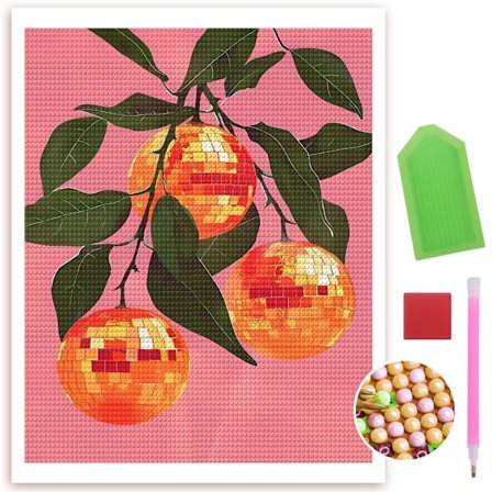 Appelsiinipuu Diamond Art aikuisille 5D DIY Täysi timanttimaalaus Timanttikuvat Jalokivi Täysi pora seinätaide sisustuslahjoihin