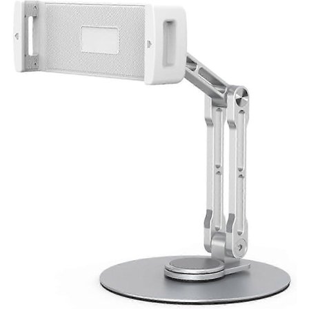 Justerbart 360° Drejeligt Tabletstativ med Lang Arm til Skrivebord, Knæ, Sengbrug