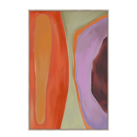 Lærredskunst med ramme – 80x120 cm, flerfarvet