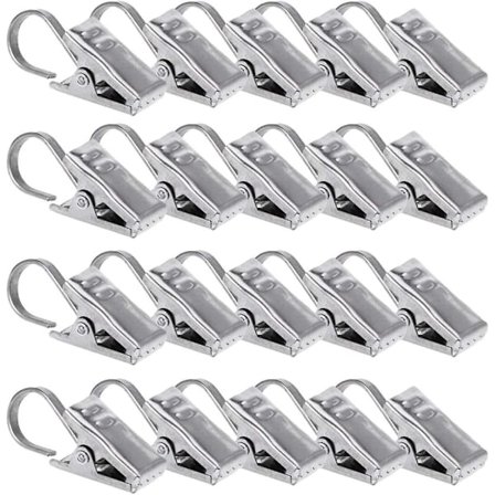 Pakke med 20 gardinklips med kroker