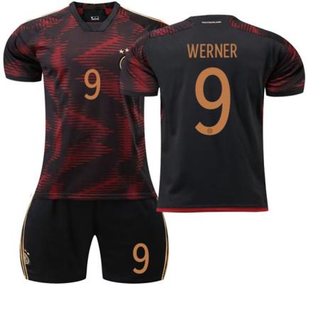 2022 Qatar World Cup Tyskland Borta Fotbollströja Set 26