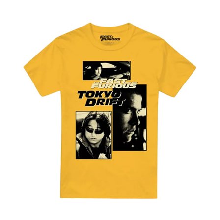 Snabb & Furious Tokyo Drift T-shirt för män XL Guld