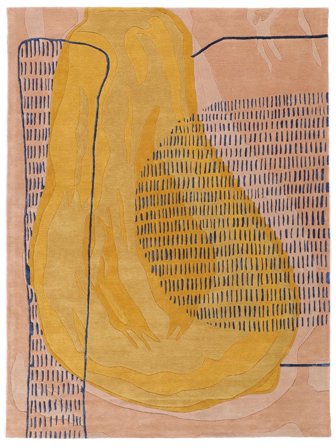 Motivo Pittorico City Pear Tappeto - Terracotta/Giallo 200X300 Lana