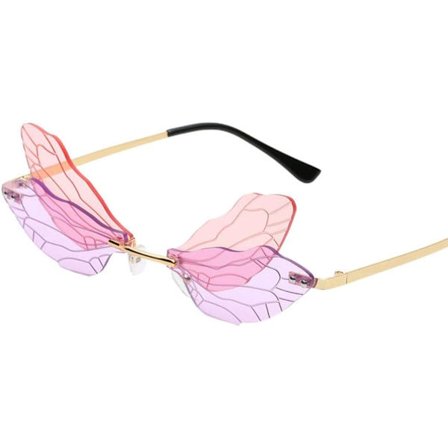 1 par damernas trollsländvingar solglasögon, utan ram