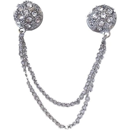 1 stk skinnende strass brosjenål magnetisk lang kjede sikkerhetsnål Fa