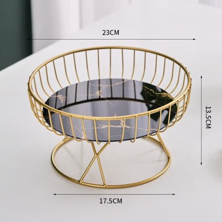 Frugtbakke Dim Sum Fad BLACK&GULD M