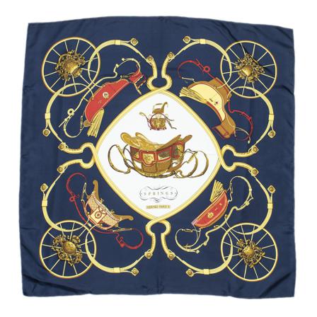 Hermès Vintage, Pre-owned Scarf Blauw, Dames, Maat:ONE Size