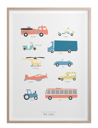 På Väg Home Kids Decor Posters & Frames Posters Multi/patterned Kunskapstavlan