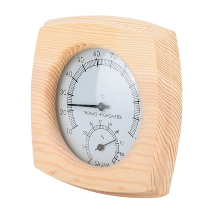 Digital termometer och hygrometer för basturum