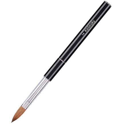 Svart metalldesign Kolinsky Sable Akrylpensel för nagelkonst Manikyr Diy Salong & Hemverktyg