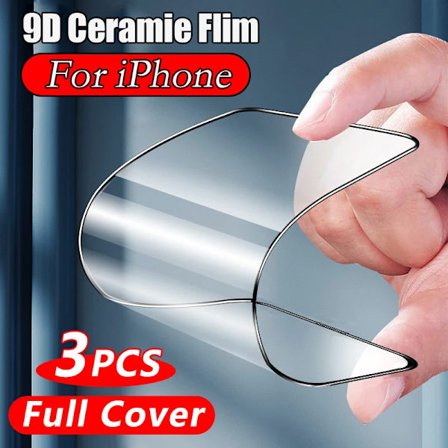 Heltäckande keramikfilm för iPhone 15 14 13 12 11 8 7 Pro Max Mini Plus SE 2020 X XS XR skärmskydd för iPhone 15 ProMax