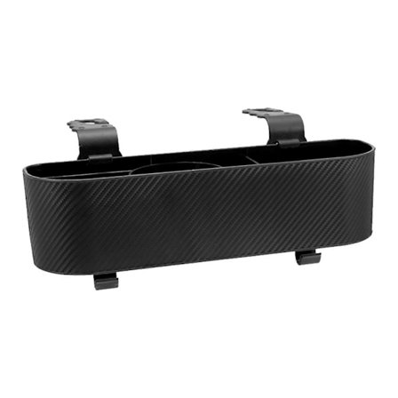 Organizer til bagsædet i bilen med kopholderkrog, hængende opbevaringsboks til bagsædet, multifunktionel opbevaring til bagsædet, sort