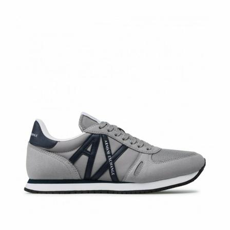 Armani Exchange Low sneakers with big logo Grå, Herre, Størrelse: 44 2/3 EU