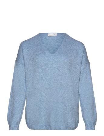 Carmargareta Ls Pullover Knt Noos Pullover Blå ONLY Carmakoma*Betinget Tilbud