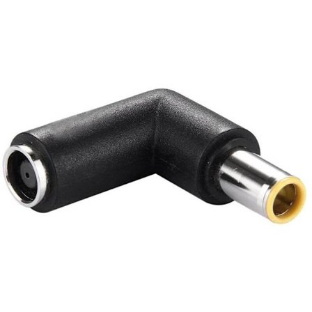 DC 7909 -liitin DC 7909 -kannettavaan virtalähteeseen, 90 asteen suorakulmainen kyynärpää