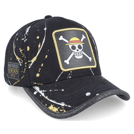 Capslab - Svart adjustable Keps - One Piece Logo Black A-Frame Adjustable @ Hatstore