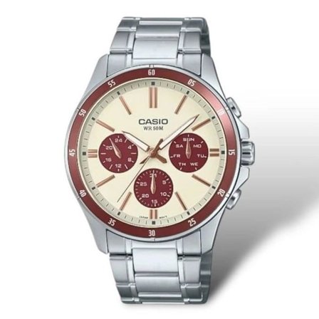 Analog klocka - Casio - MTP-1374D-5A2VDF - Vattentät 50m - Rostfritt stål - Sportig