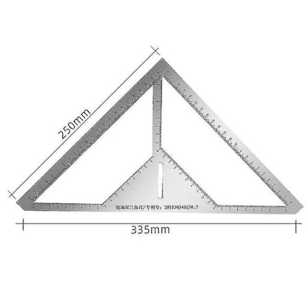 Multifunktionel trekant gulvafløbs lineal i rustfrit stål