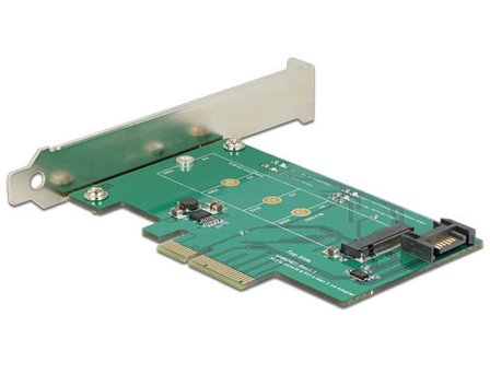 Delock Diskkontroller - mSATA - eSATA 6Gb/s, PCIe x4