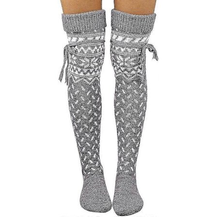 Varme Lange Strømper Kvinder Lårhøje Over Knæ Strømper Casual Uld Vinter Strømper