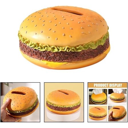 Hamburger Tissue Box Pappersförvaringslåda Bil Tissuehållare Brödmodell Kreativ Hamburgerdesign Tissue Box