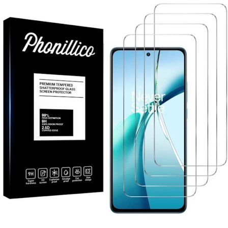 Skærmbeskyttelse - Phonillico - OnePlus Nord CE 4 Lite 5G - hærdet glas - pakke med 4 - ridsefrit