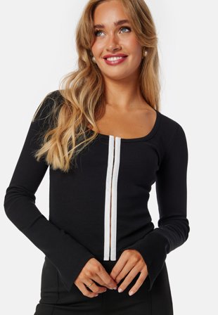 BUBBLEROOM Round Neck Cardigan Top Klær