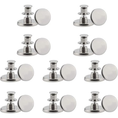 10 sett 17mm denimknapp erstatning sømløs tråd avtagbar metall denimknapp denimklær denimbukser veske