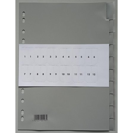 Plastregister A4 10-flik insticksflikar grå - Lyreco - Kontorsmaterial - Pärmar och register - Plastregister - Tryckta