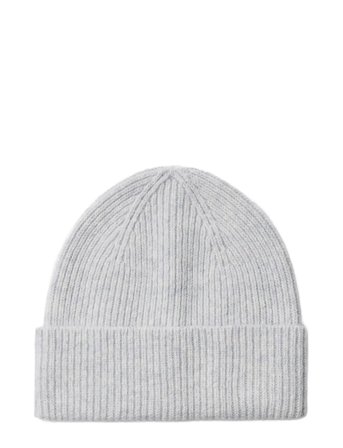 Slhmason Merino Wool Beanie Accessories Headwear Beanies Grey Selected