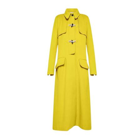 Forte Forte Single-Breasted Coats Gul, Dame Uldfrakker