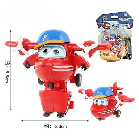 Super Wings Action Figures 2 " Mini Transformerende Deformasjon Fly Robot Jett Dizzy Dino Transformasjonsmodell Leker Barnegaver Flip