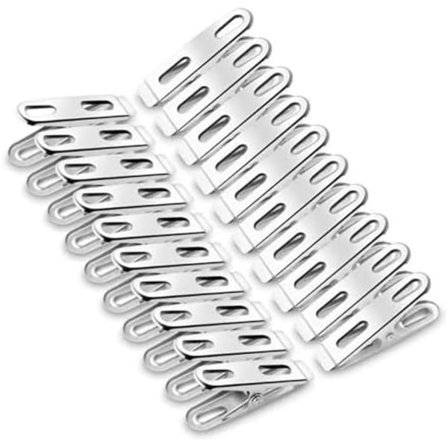 4,5 cm 100 stk. metal tøjklemmer til tørresnor, rustfrit stål, vindtætte, rustfri til badeværelseshåndklæder og sokker