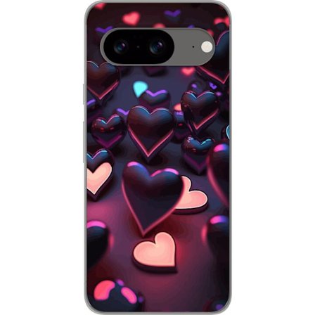 Kompatibelt Mobildeksel til Google Google Pixel 8 Midnattshjerter