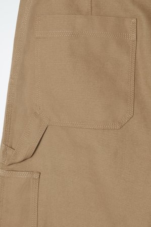 COS Women's Pantalones De Lona Funcionales De Pernera Ancha in Beige