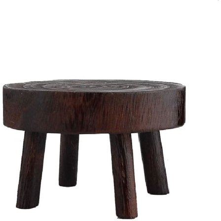 Mini naturlig tre rund pall, blomsterpotteholder, hagestol, - 3,5" lang brun