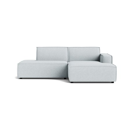 Lyon Lille Chaiselong Sofa, Højrevendt Open End, Aragon Krystal Blå, Pladsbesparende Design - 247x160x80cm - Perfekt til Små Stuer/Studielejligheder