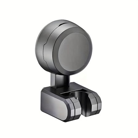 Dusjhodeholder med sugekopp - Allsidig baderomstilbehør med sugekoppstøtte, bærbar med forbedret stabilitet og fleksibilitet [DB]