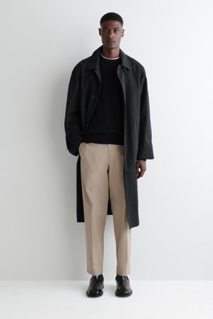 COS Men's Cotton Straight-Leg Chinos in Beige