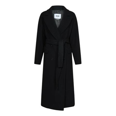 Msgm, Coats Czarny, Kobieta, Rozmiar: S