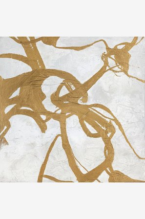 Malerifabrikken - Alkuperäismaalaus Goldplay - Kulta - Taulut - 100X100 - - Homeroom