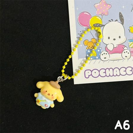e Kawaii Cartoon Resin nyckelring väska hängande dekoration bilnyckel A6