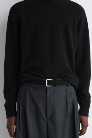 COS Homme Ceinture En Daim in Noir